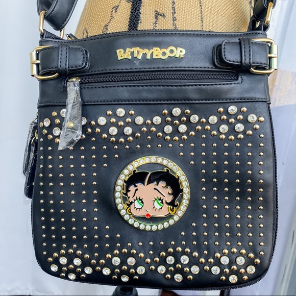 Betty Boop Handbags - BETTY BOOP crystal black messenger bag